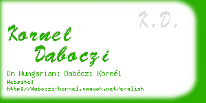 kornel daboczi business card